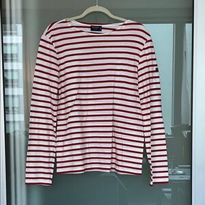 Saint James Red and White Striped Top